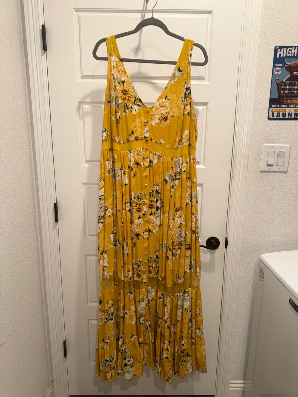 Torrid Sunshine Floral Maxi Dress with V-Neck